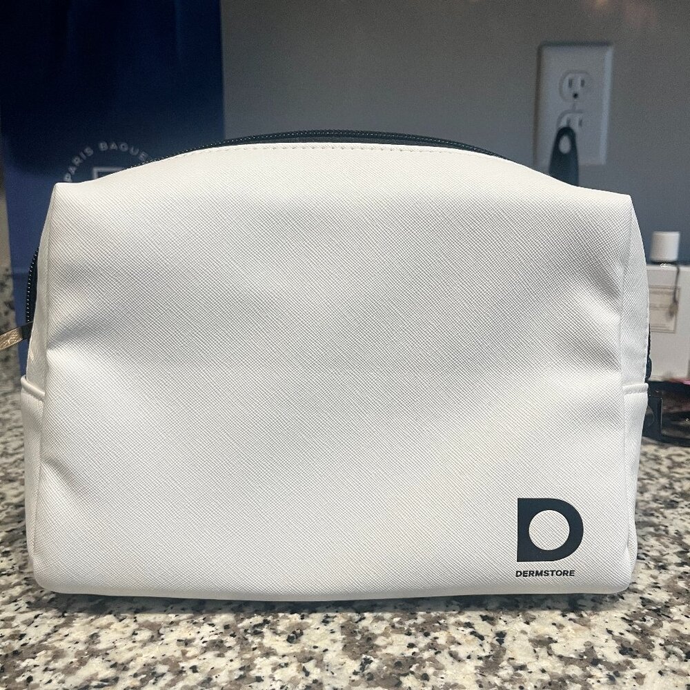 Dermstore Waterproof Large Cosmetic Bag in White